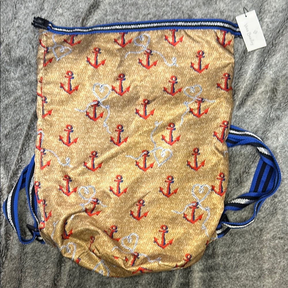 Vera Bradley Nautical Anchor Print Bag - Red and Gold